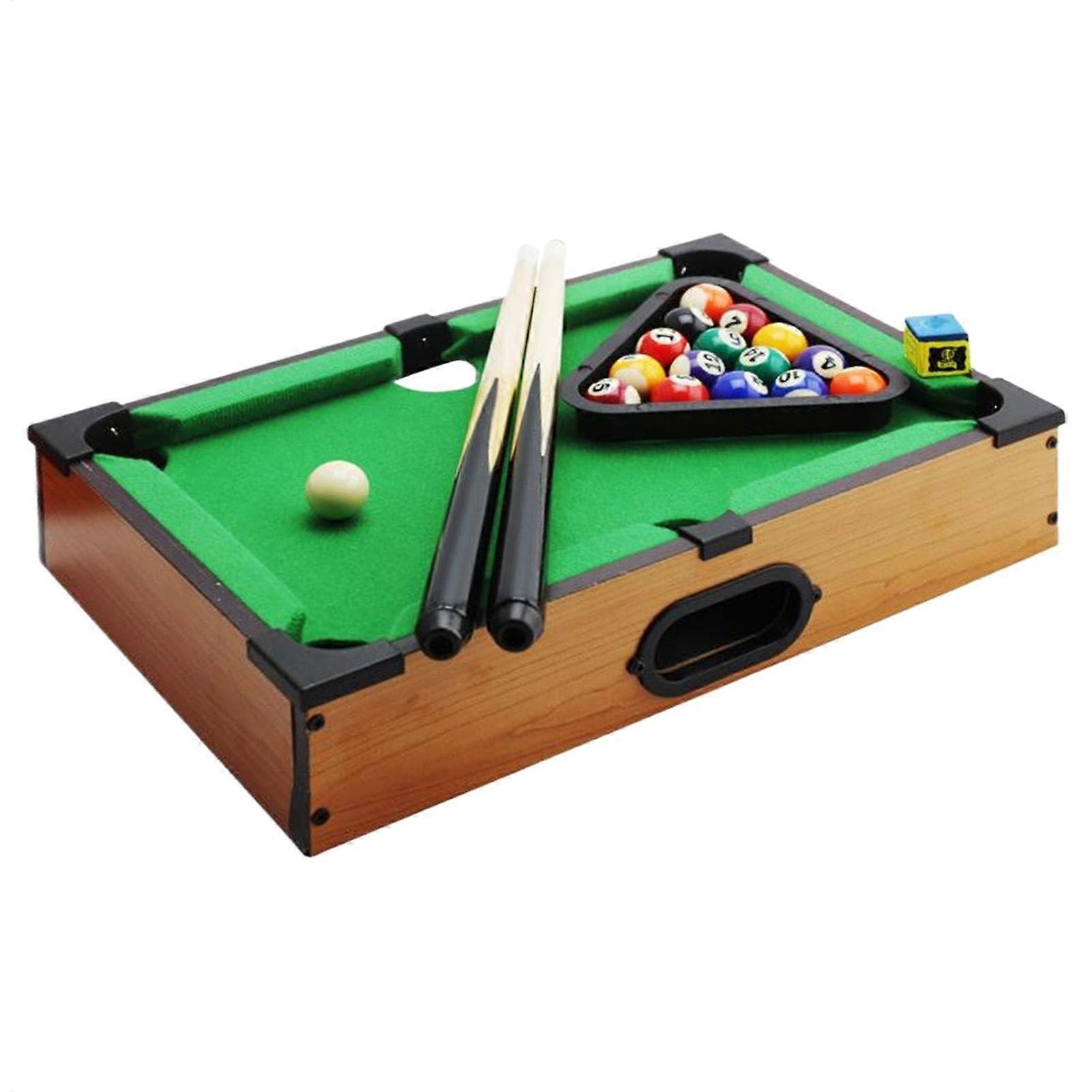 Miniature Billiards Table, Compact Portable Pool Table Set, Durable Wood Frame, Realistic Felt, Includes Accessories