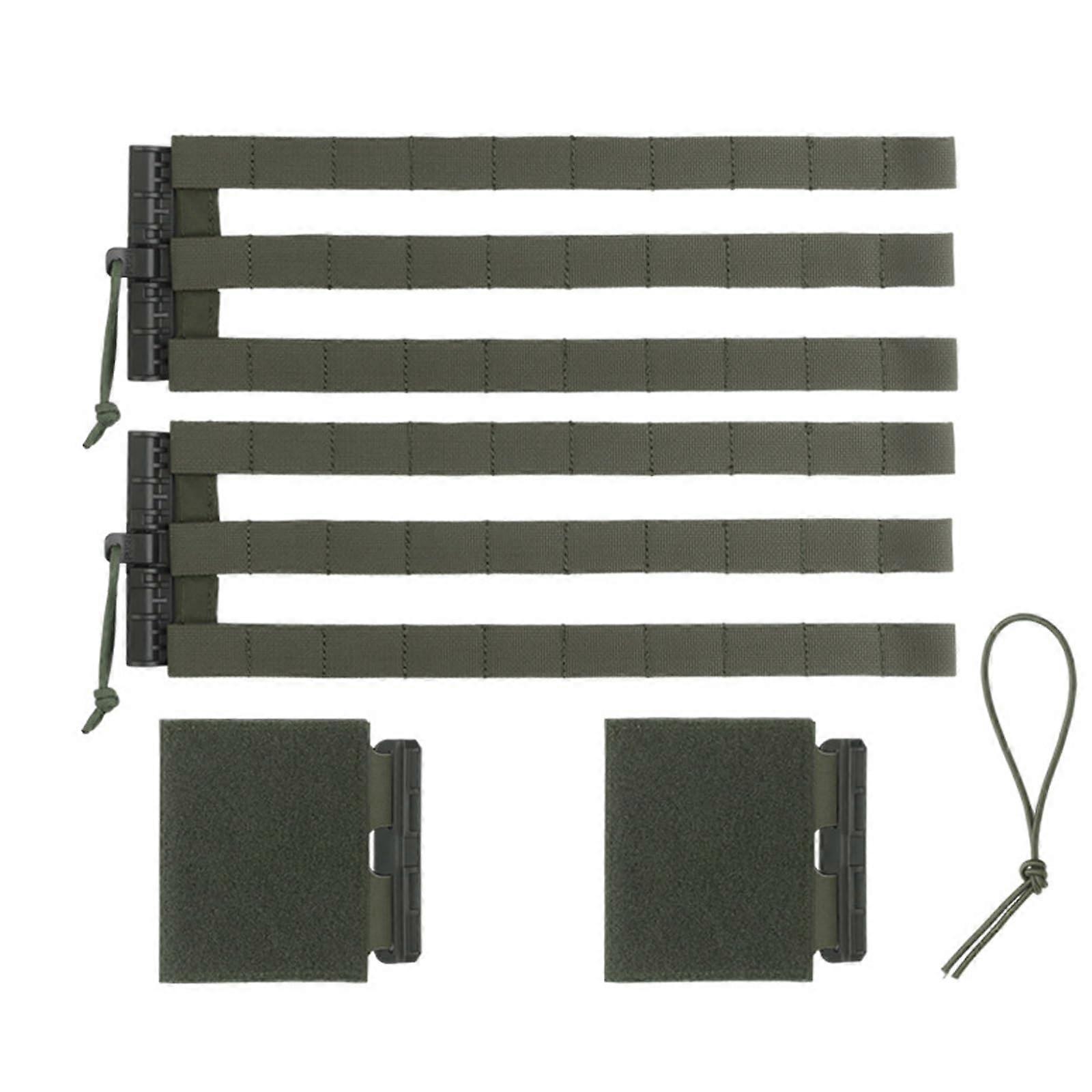 MOLLE Vest Quick Release Cummerbund Strap Side Belt Skeletal Mesh Cummerbund Single Point Buckle Green