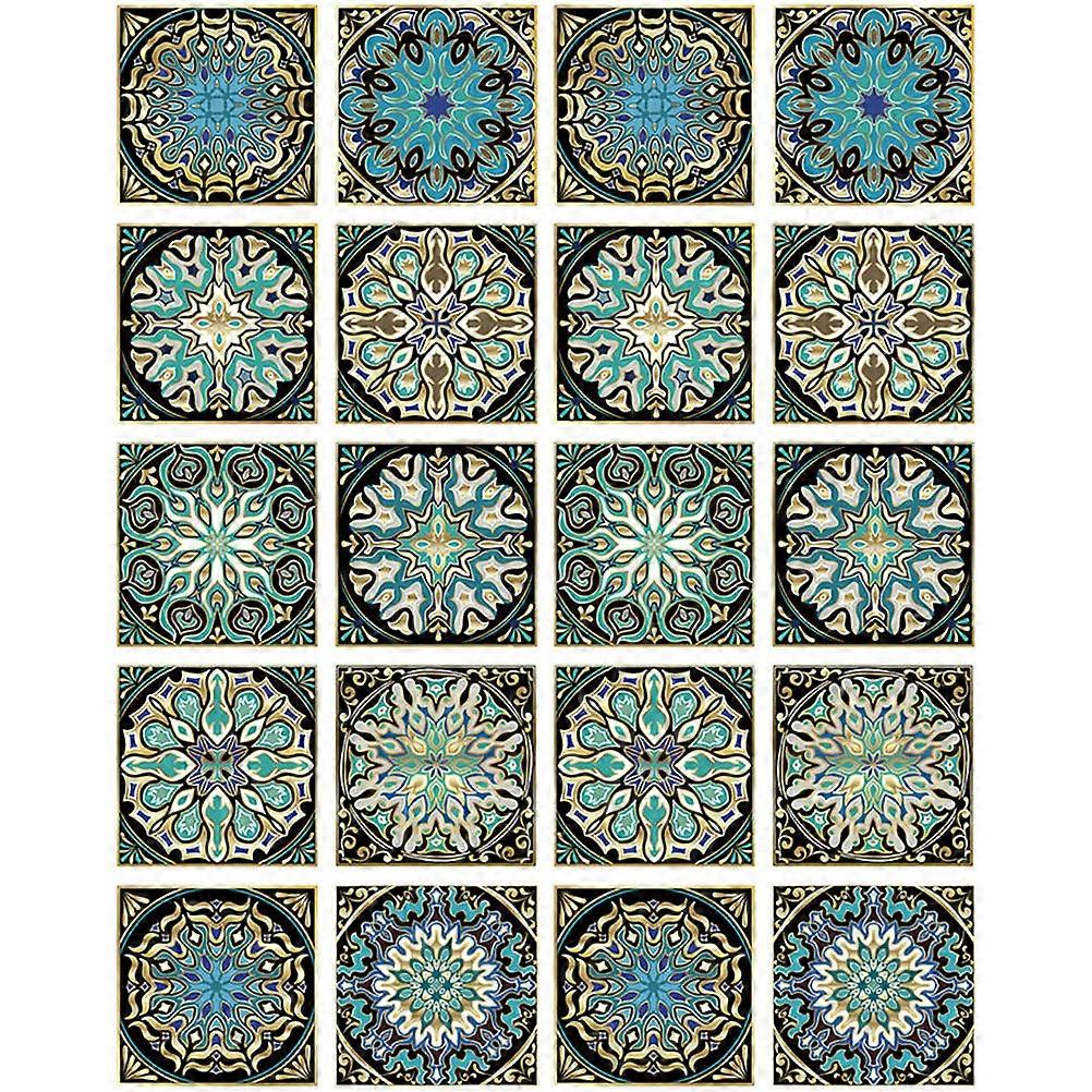 Peel And Stick Tile Decals 100 Pcs Assorted Color Square Stickers for Home Decoration Waterproof DIY Project