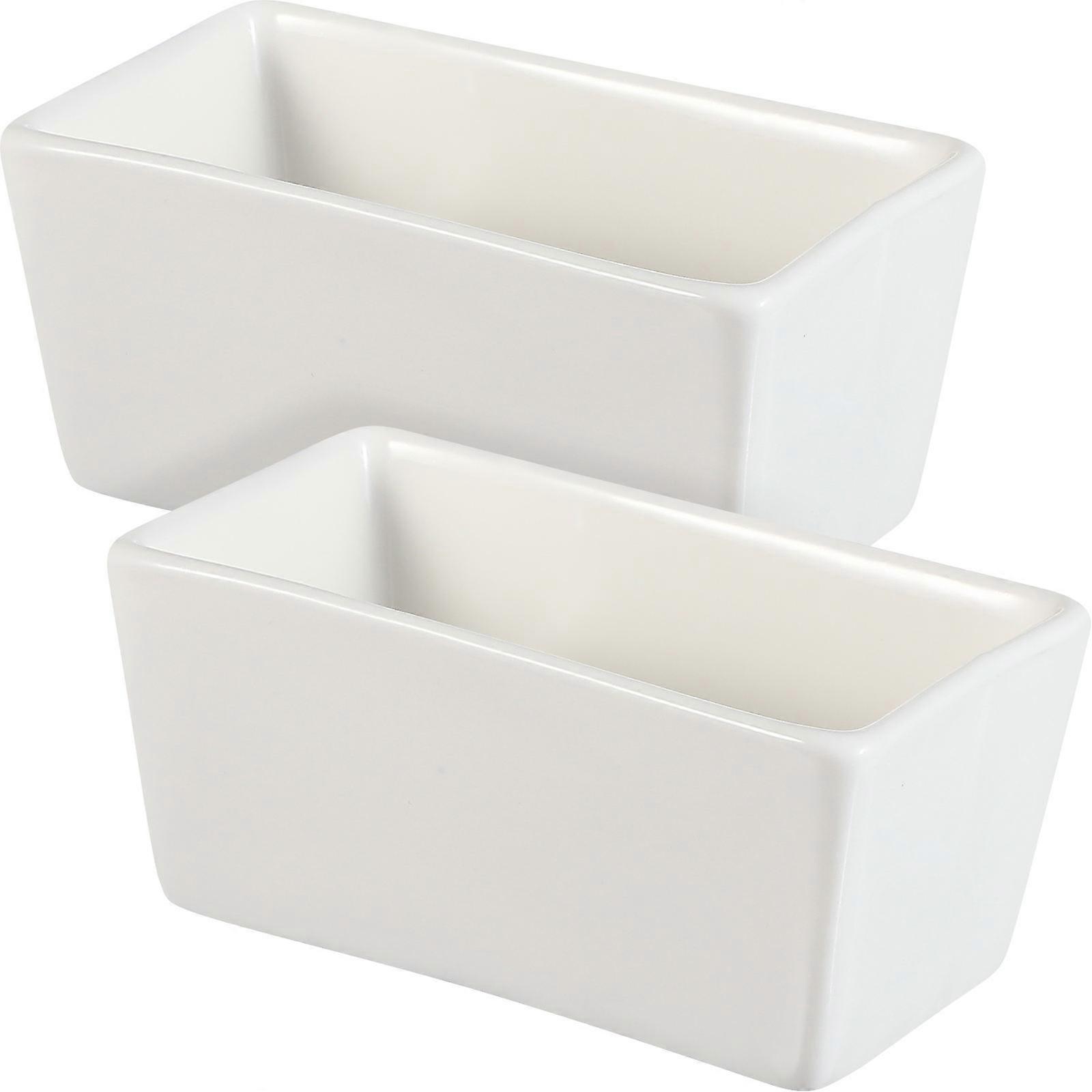 Rectangular Ceramic Sugar Bowls Set For Buffet Party Home Kitchen Storage 10.5x6cm 16 Pcs