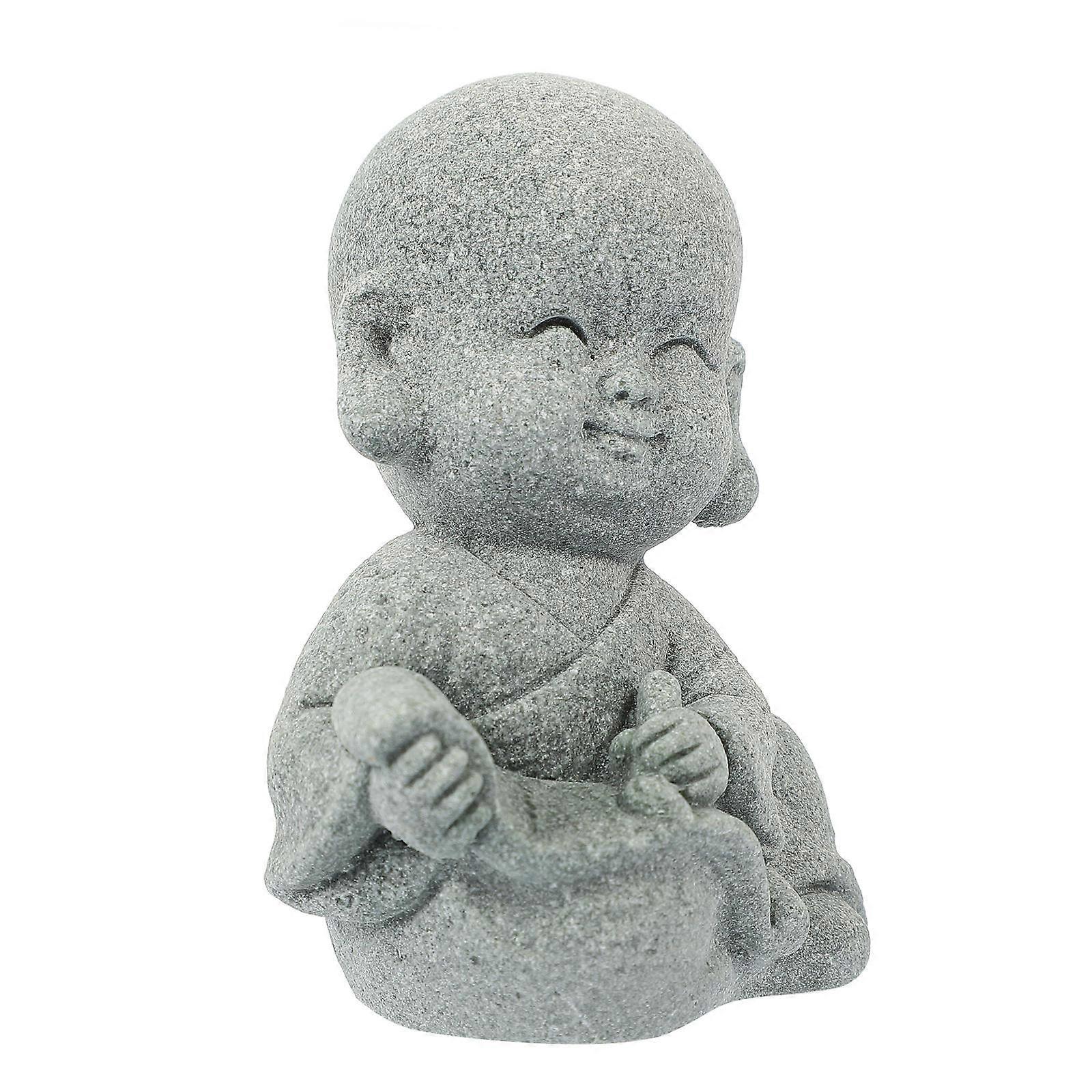 Green Decorative Monk Statue for Aquarium Accessory 4Pcs Wear-Resistant Figurines