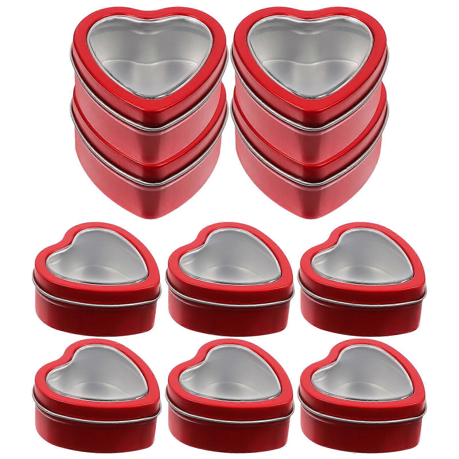 40Pcs Heart Shaped Candy Boxes For Celebratory Occasions Like Wedding And Birthday Parties Featuring Red Portable Design