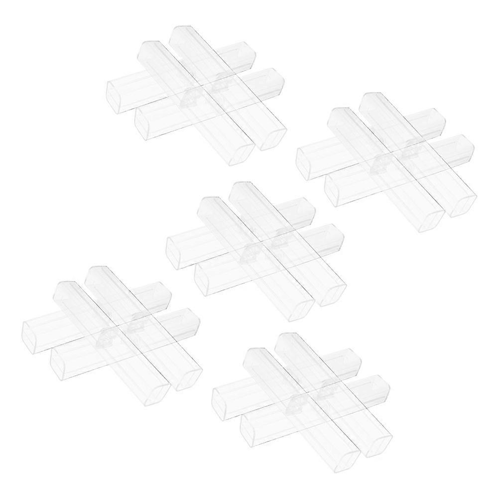 Clear Plastic Pen Case Square Box Organizer for Pens 80 Pieces