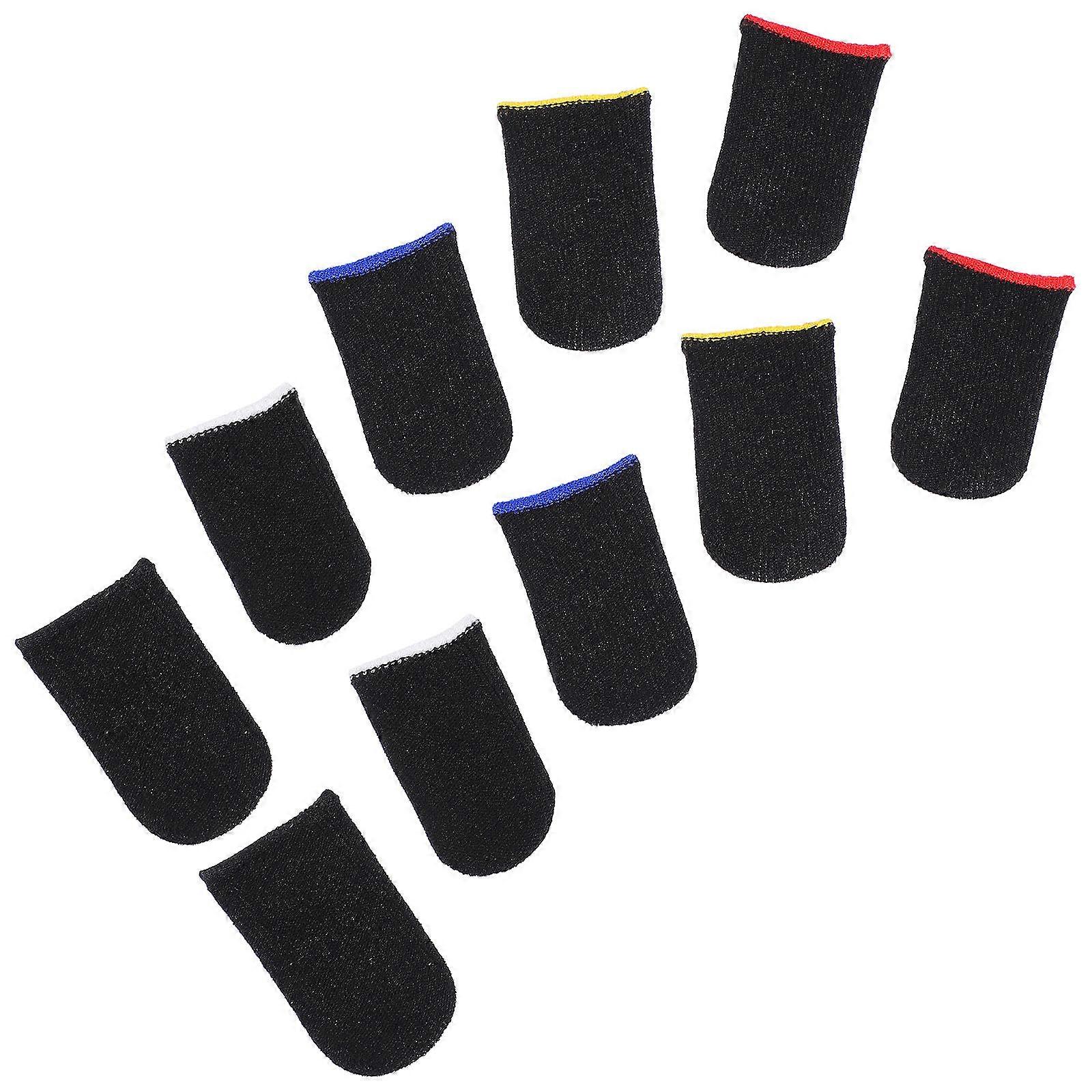 Touch Screen Gloves Gaming Enhancement Thumb Sleeve Assorted .00X2.50X0.10CM Nylon Elastic Design 10Pcs