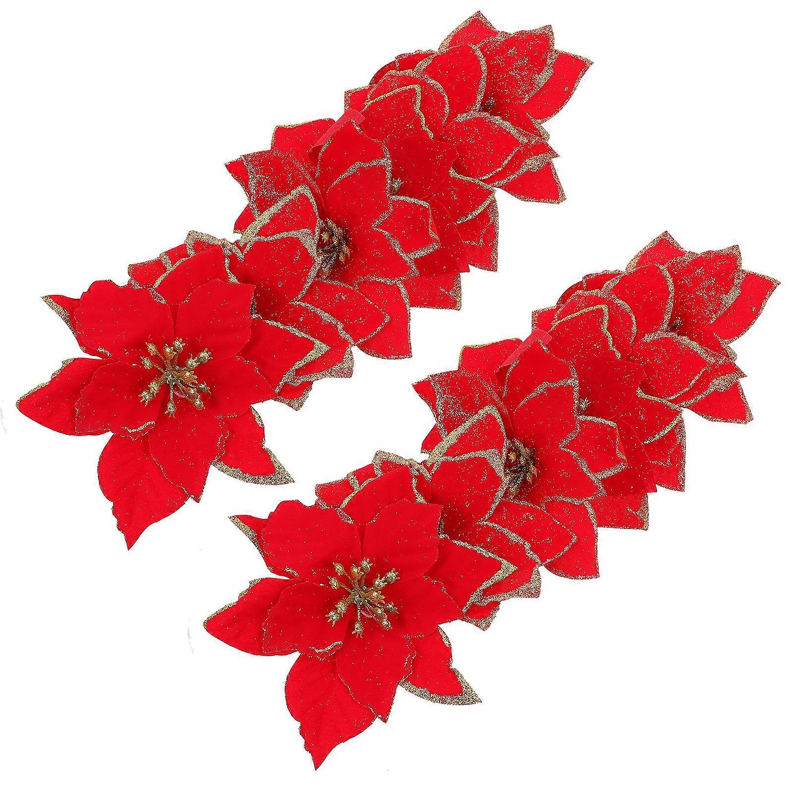Christmas False Flower Artificial Flower for Decor 72Pcs Table Setting