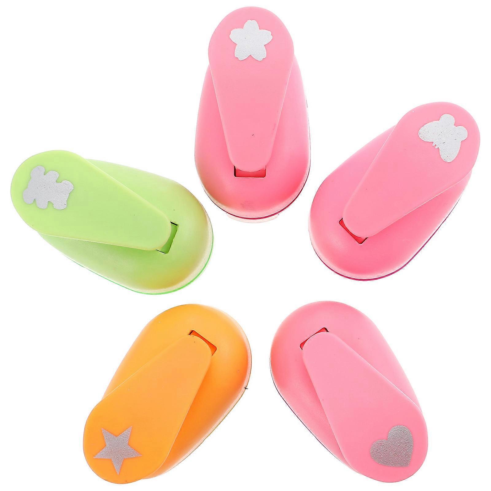 Cartoon Craft Punchers Multi-function 10 Pcs For Craft Enthusiasts Home Crafts Ergonomic Design Paper Punching