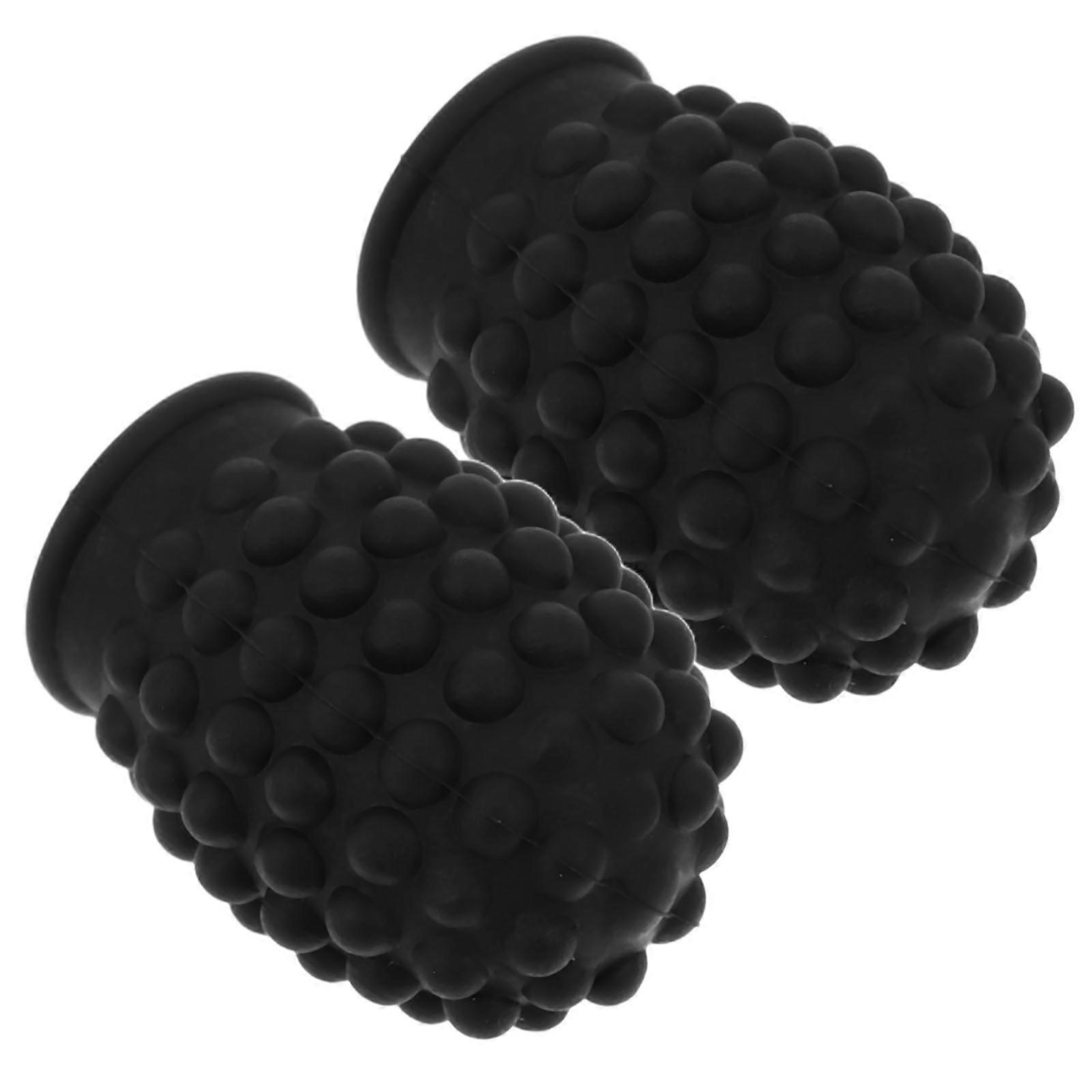 8Pcs Black Silicone Drumstick Tip Covers for Quiet Drumming Practice