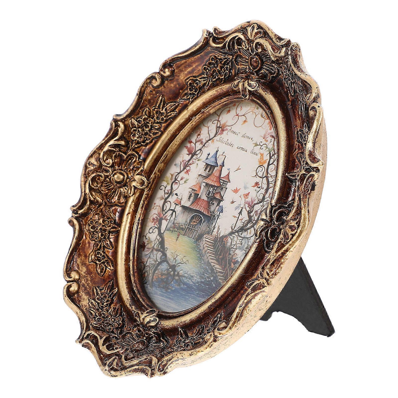 European Style Picture Frame Oval Photo Frame for Display 5Pcs Package