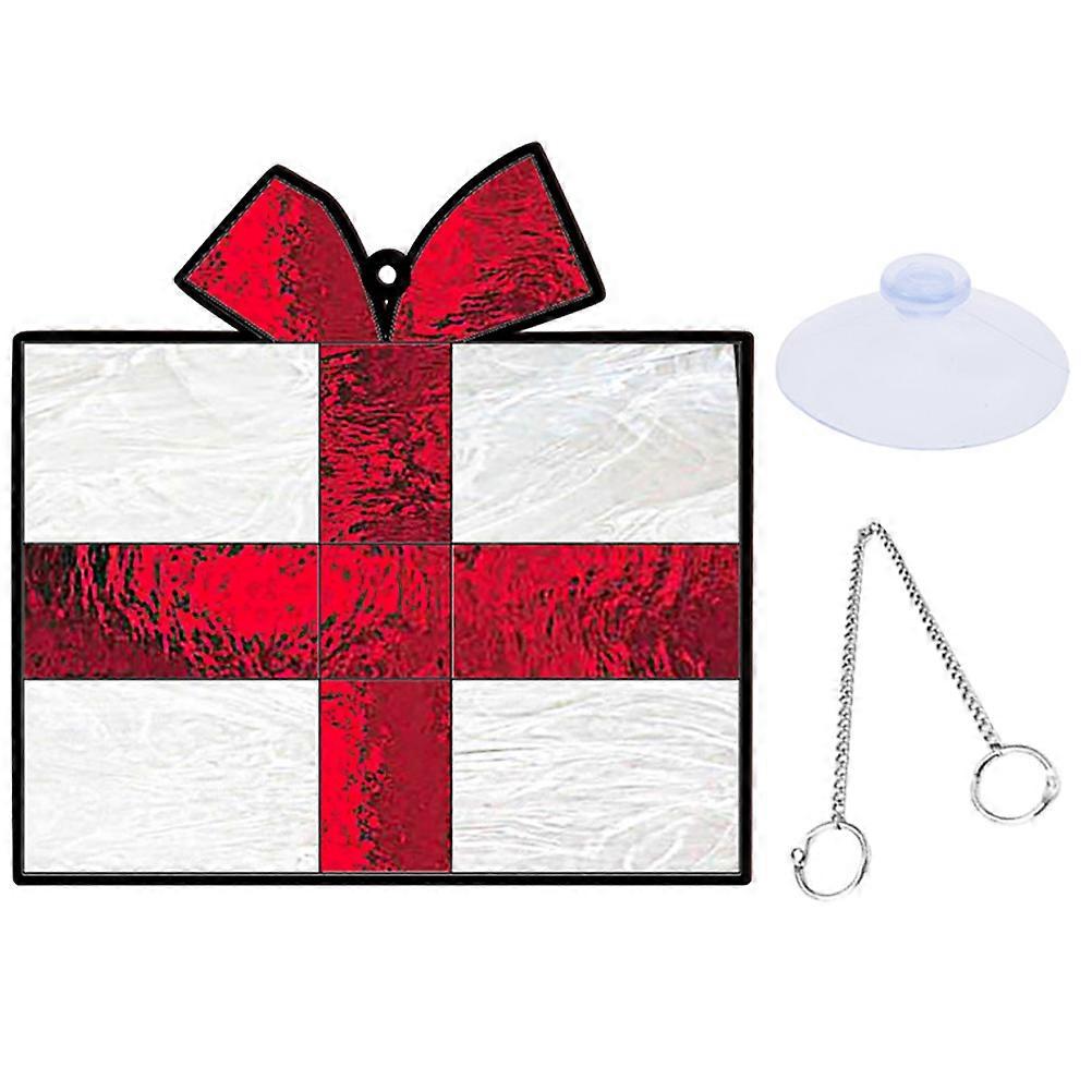 Multi Acrylic Christmas Ornament Square Shape Design For Window Display 1Pcs