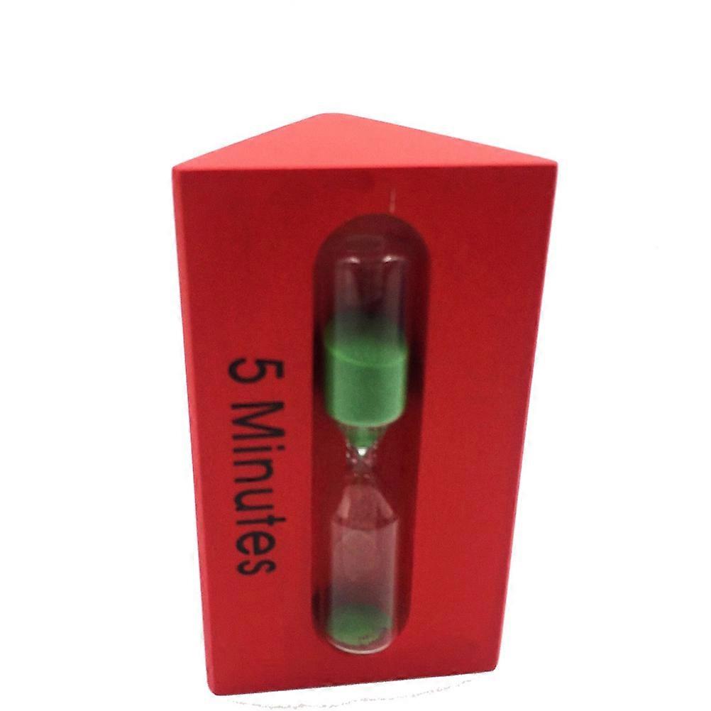 Wood Hourglass Red for Timing 3 5 7 Minutes Triangle Sandglass