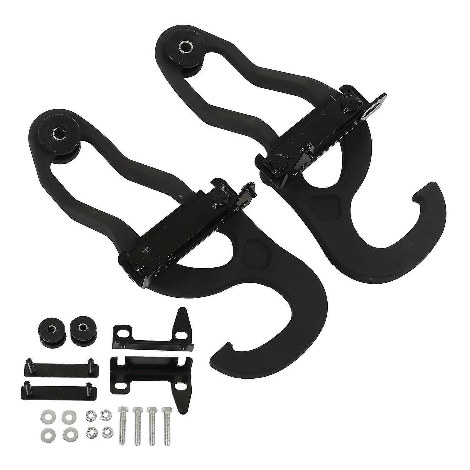 Front Tow Hooks Kit with Bezel Bracket 68196982AA Heavy Duty Steel Replacement for Dodge Ram 1500 20092019