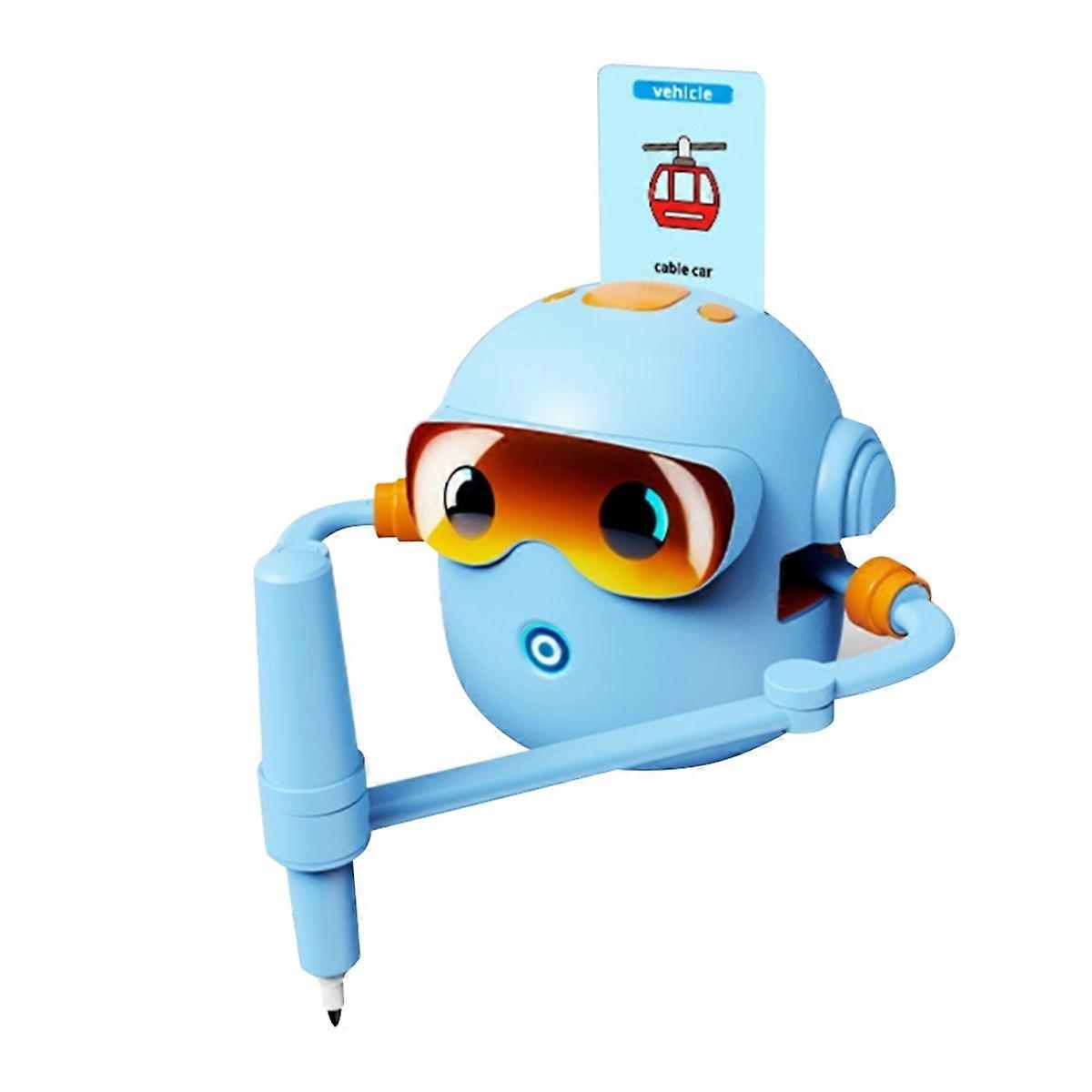 Educational Drawing Robot for Kids Interactive Learning Toy for Early Childhood Enlightenment Blue
