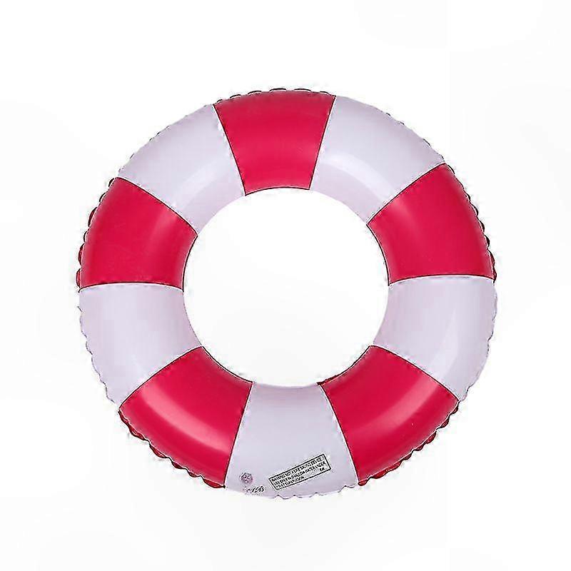 Striped Inflatable Pool Ring for Adults, Beach Party and Wedding Swimming Float, Red Classic Design