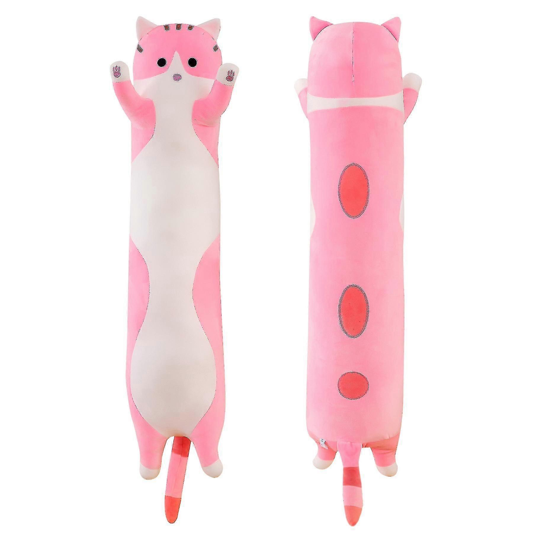 50cm Cat Soft Pillow Plush Long Throw Sleeping Pillow Cotton Kitten Pillow Cuddly Stuffed Cute Plush Doll Toy Gift