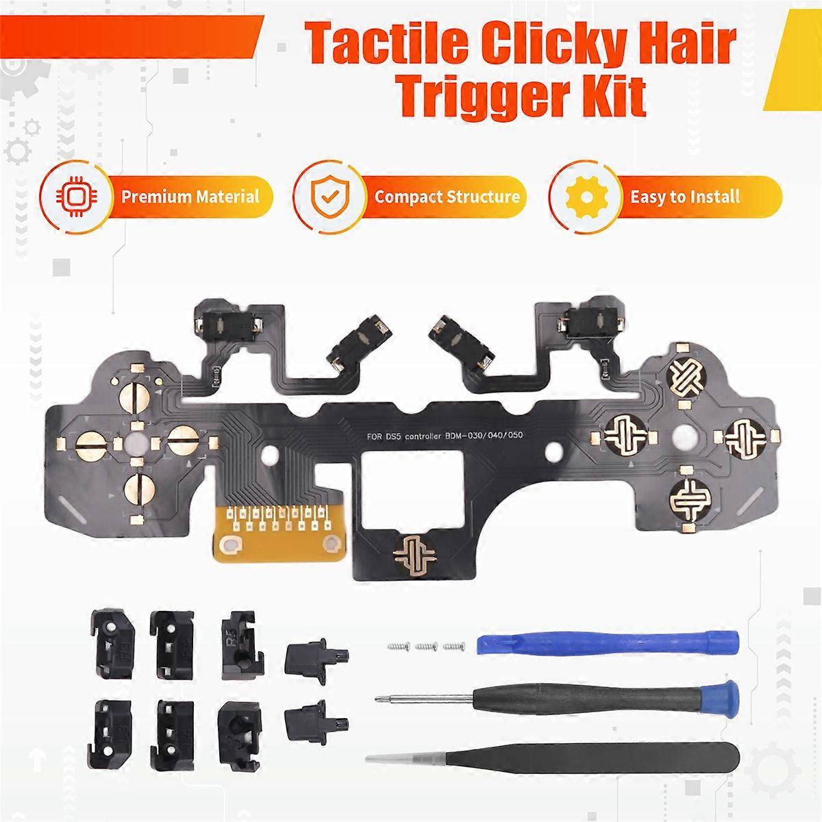 Ergonomic Micro-Switch Tactile Clicky Hair Trigger Kit for BDM-030/040/050 Shoulder Button Mouse Cli