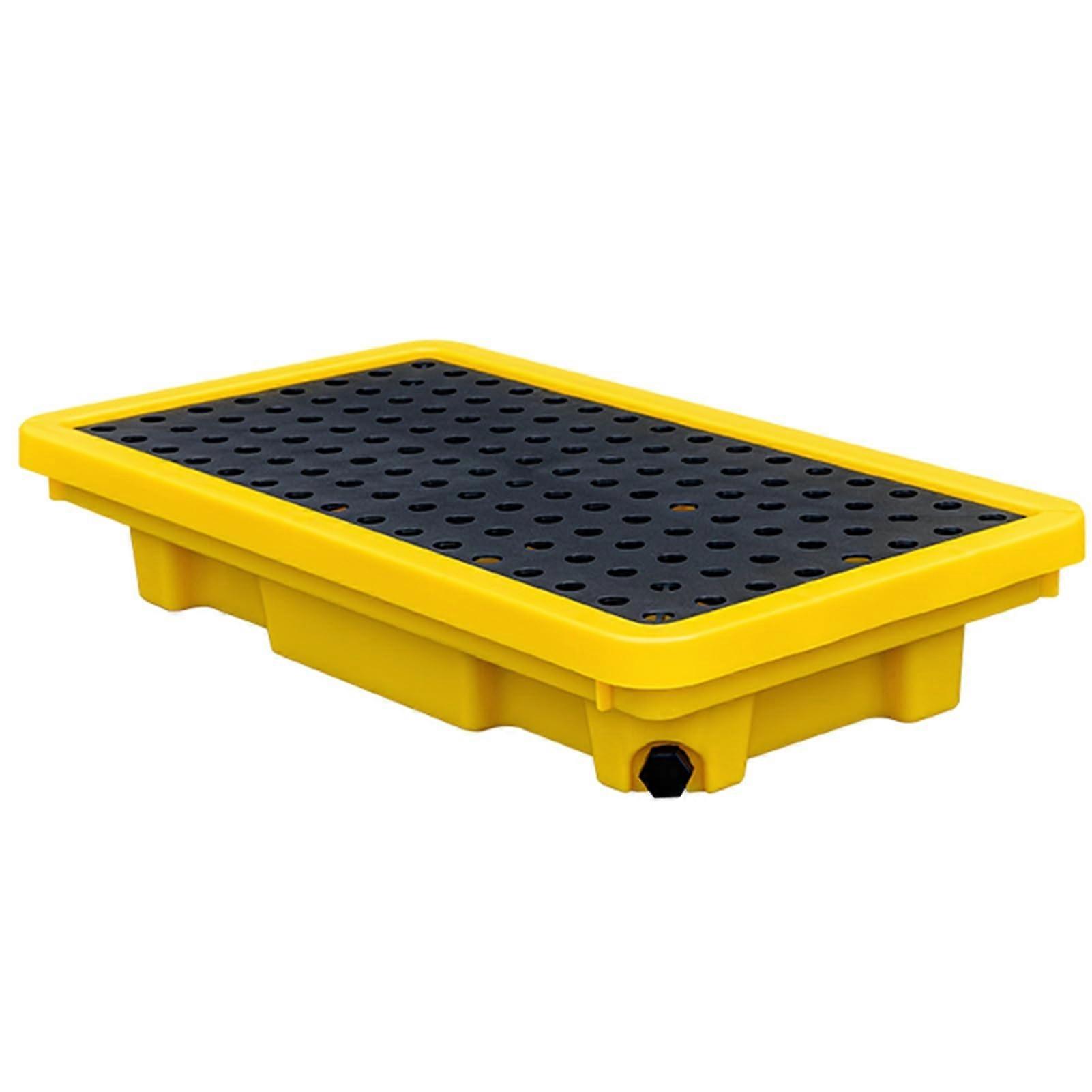 SpillProof Tray Plastic Spill Platform Stackable Containment Tray With Drain Outlet 72x72x16 CM For Oil Drums
