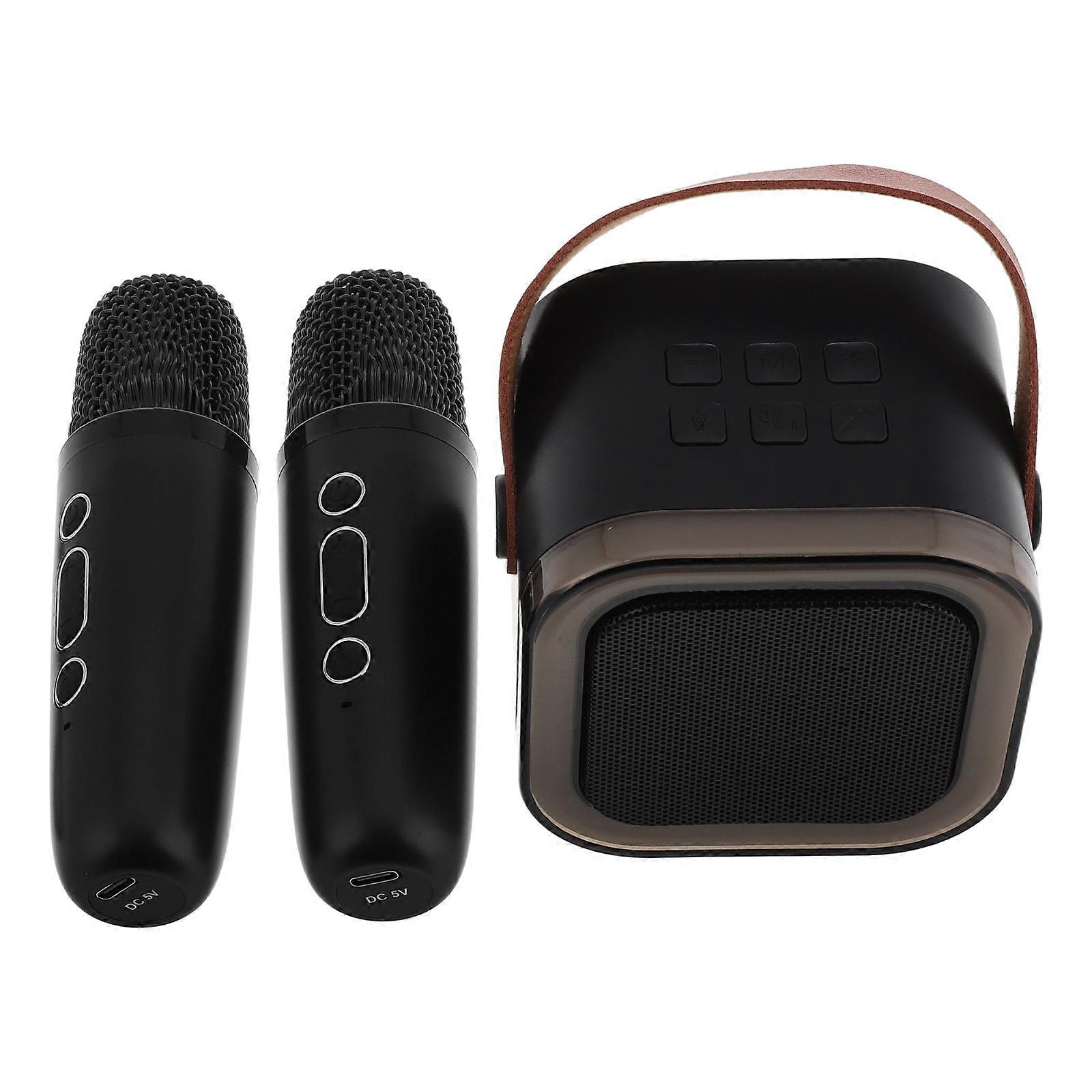 Wireless Microphone and Portable Mini Speaker for Music Use 1Set