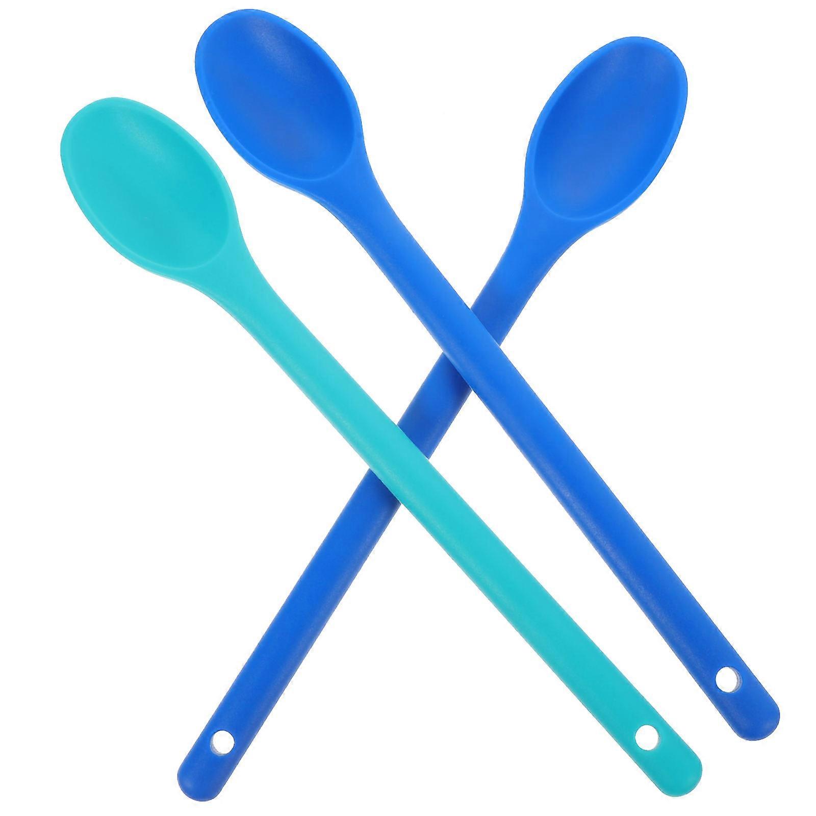 Kitchen Silicone Spoons Baking Spoons for Cooking Use 3Pcs Pack