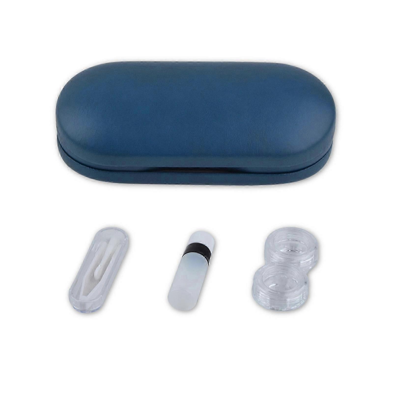 1set Double Sides Contact Lenes Case Secure Contact Lenes Divider with Storage Boxs with Interior Compartments light purple