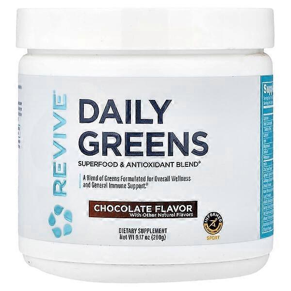 Revive, Daily Greens, Chocolate, 9.17 oz (260 g)