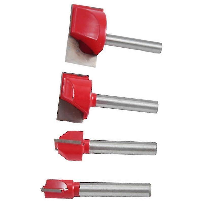 4Pcs Bottom Cleaning Engraving Bit Wood CNC Router Bits 10/15/22/30mm Milling Cutter Endmill for Woo