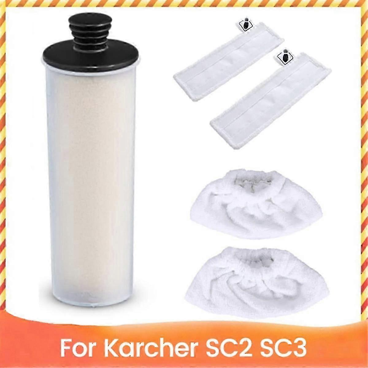 5 Pcs Steam Cleaner Descaling Cartridge and Mop Cloth Pad Set for Karcher SC2 SC3 Series Steam Clean_i*