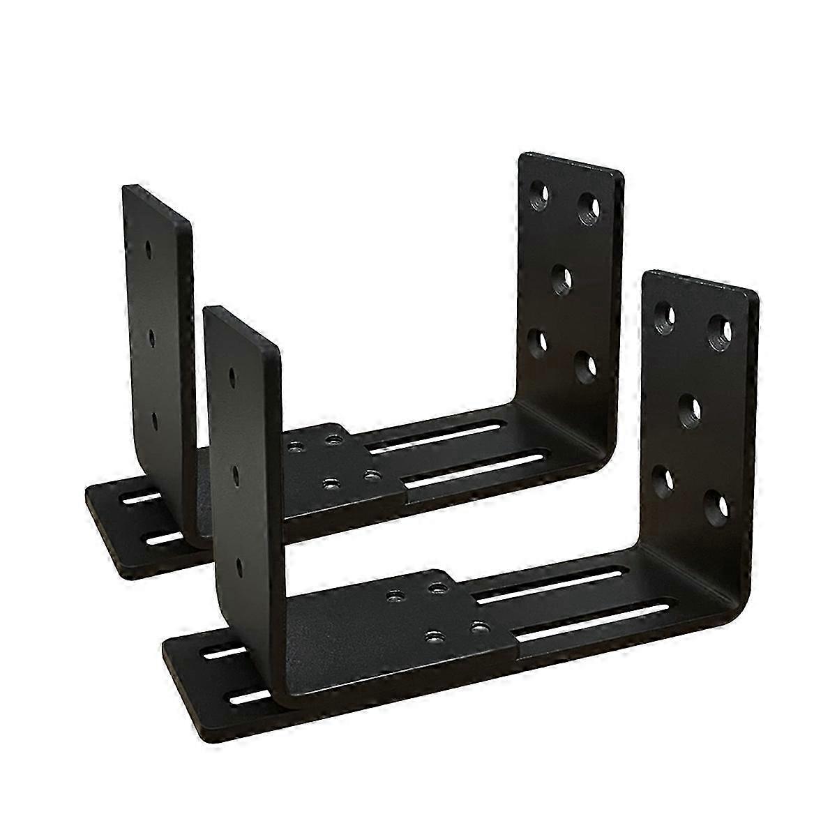 Adjustable Door Brackets, Heavy Duty Door Security Bracket, Drop Open Bar Holder for Security