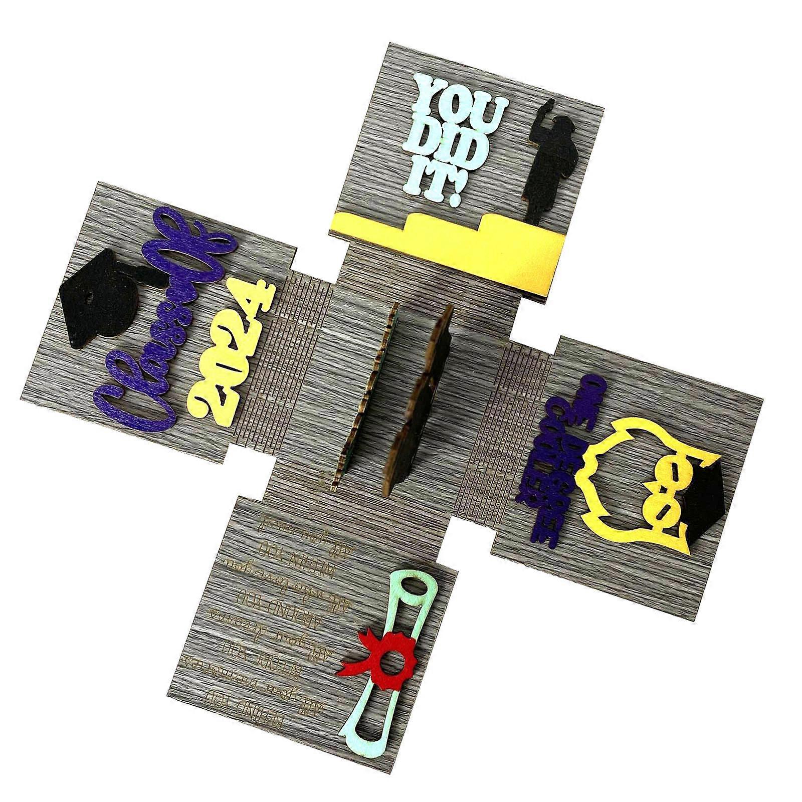Unique Graduation Party Explosion Box Customizable Gift for College School Student Graduation Memory Table Decorations Multicolor