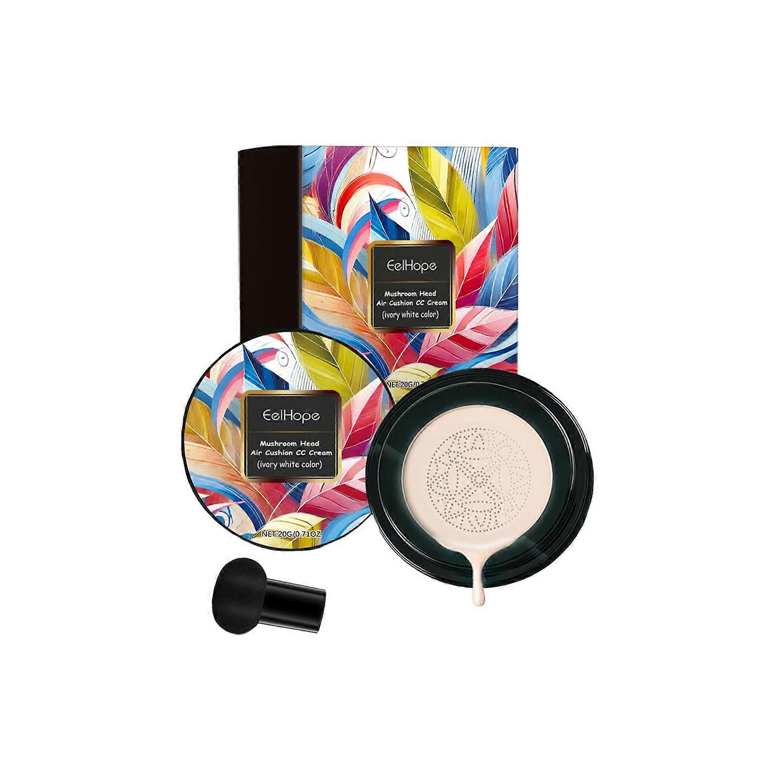 Eelhope Mushroom-Shaped Haircut Air Cushion Small Mushroom Air Cushion Make Up Easily Without Blocking Pores Moisturizing Natural Concealer