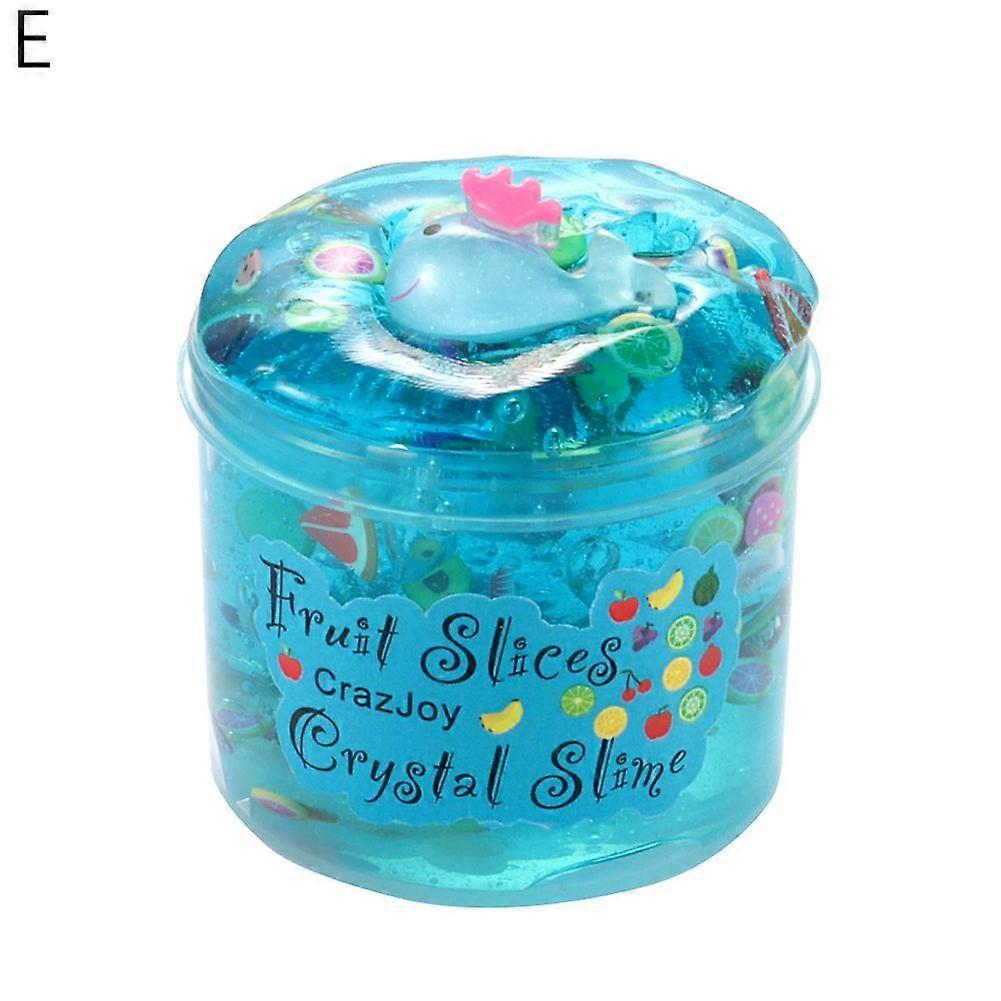 Fruit Slime 70ml Stress Relief Clay Creative Toy for Kids with Coconut Puree and Fruit Slices Design