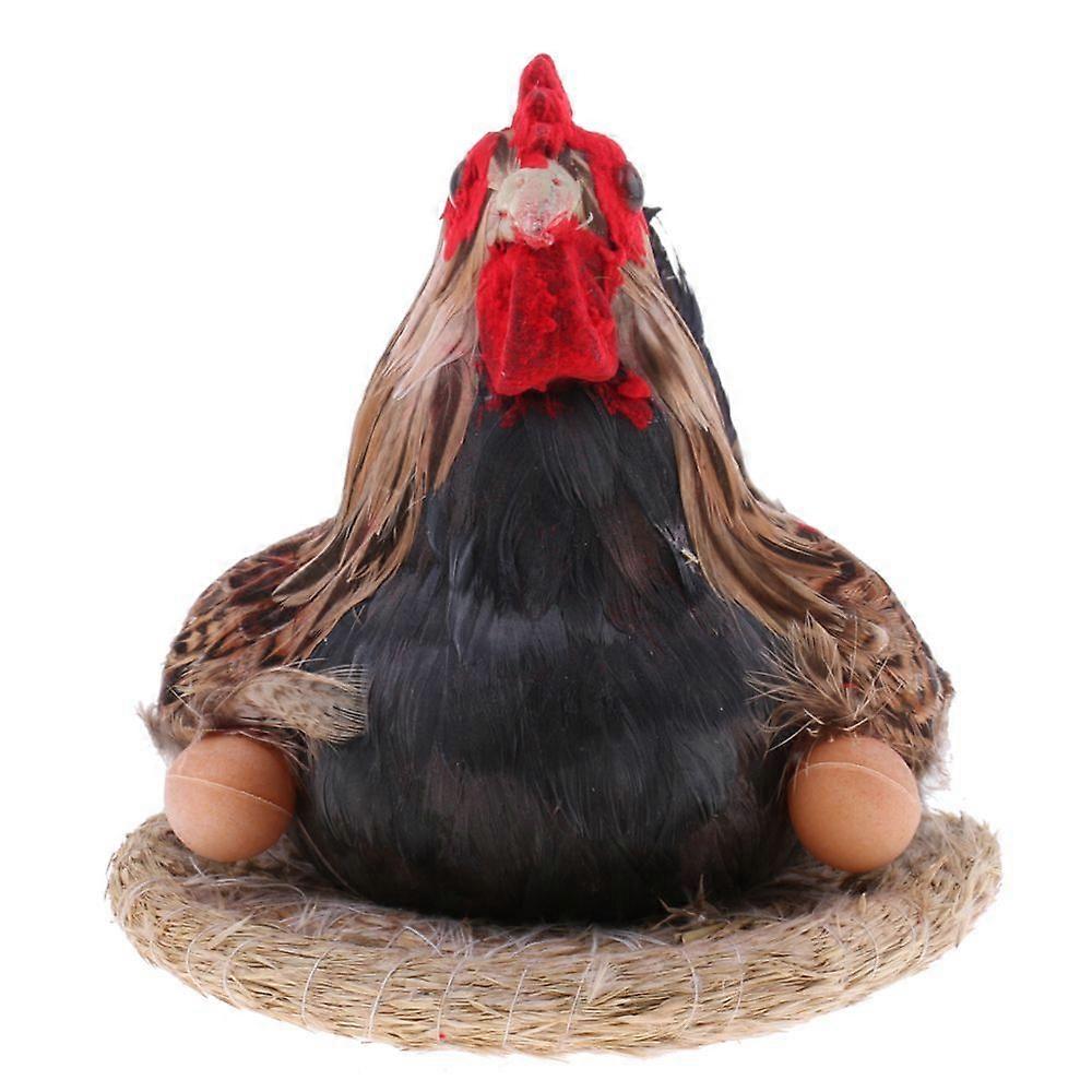 simulation animal model incubation hen w/ egg home decor medium hen
