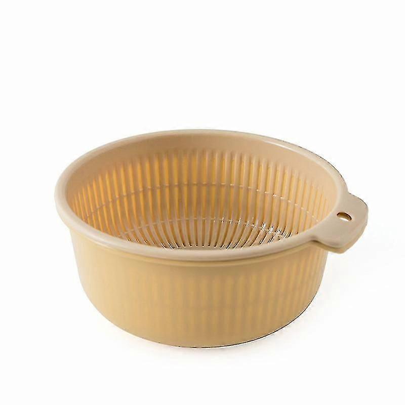 2pcs / set Kunststoff Obst Gemüsekorb Double Drain Multifunktionsspeicher