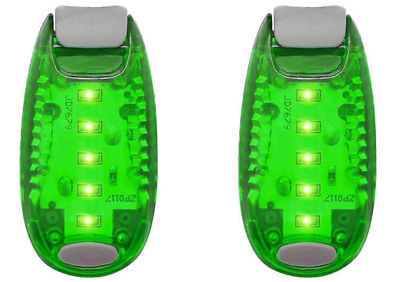 2 Led Safety Lights Clip On Visibility Running Jogging Walking