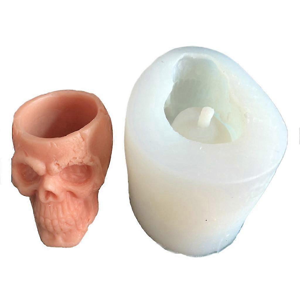 3D روز زهرة الجمجمة شكل العفن الايبوكسي الجص العفن صنع الصابون شمعة المجوهرات