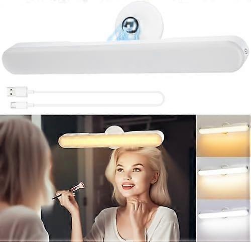 Makeup Mirror Lights Stick On Mirror, 4000mAH Rechargeable Battery Operated Dressing Table Lights, Touch Make Up Vanity Lights, Screw-Free Portable LE