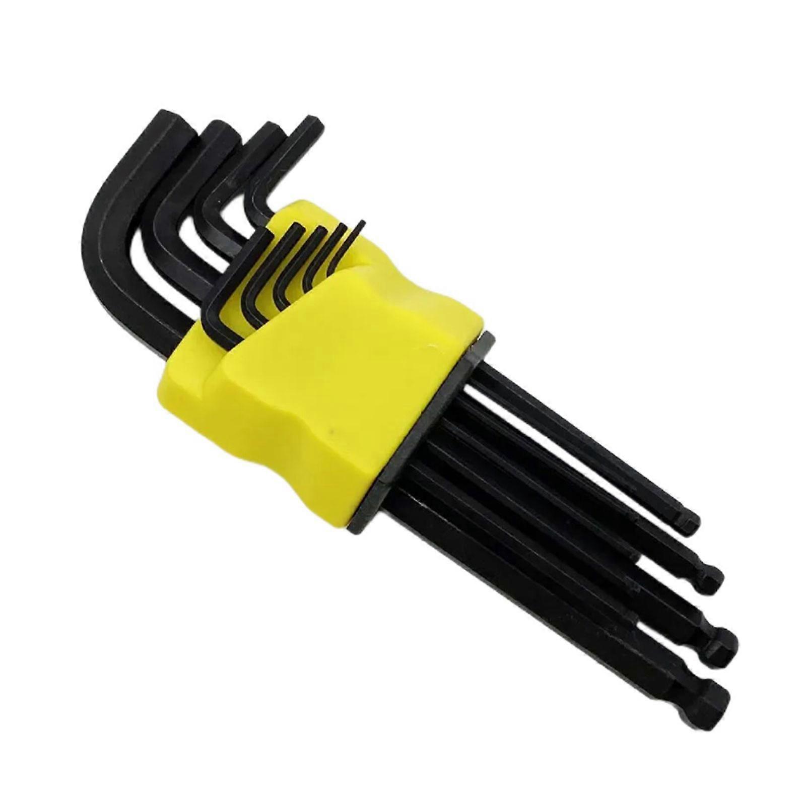 Heavy Type Hexagonal Wrench Set For String Instrument Repair Features Antislip Grip And Multifunctional Use  Black