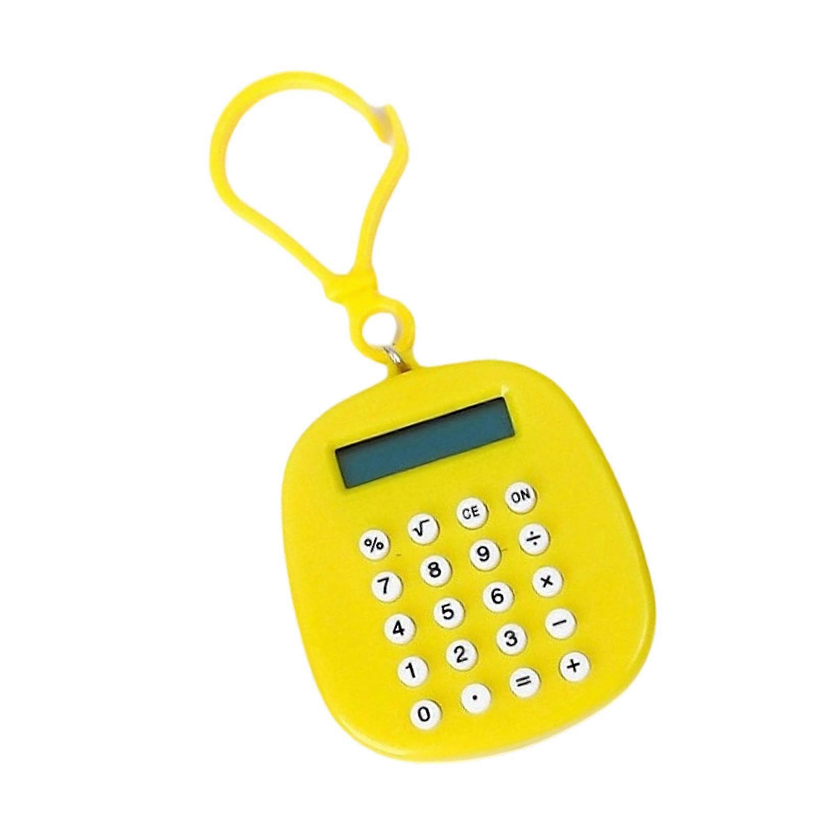 Creative Round Shape Calculator Featuring Backside Maze Puzzle Stress Relief Function And LED Screen  Yellow