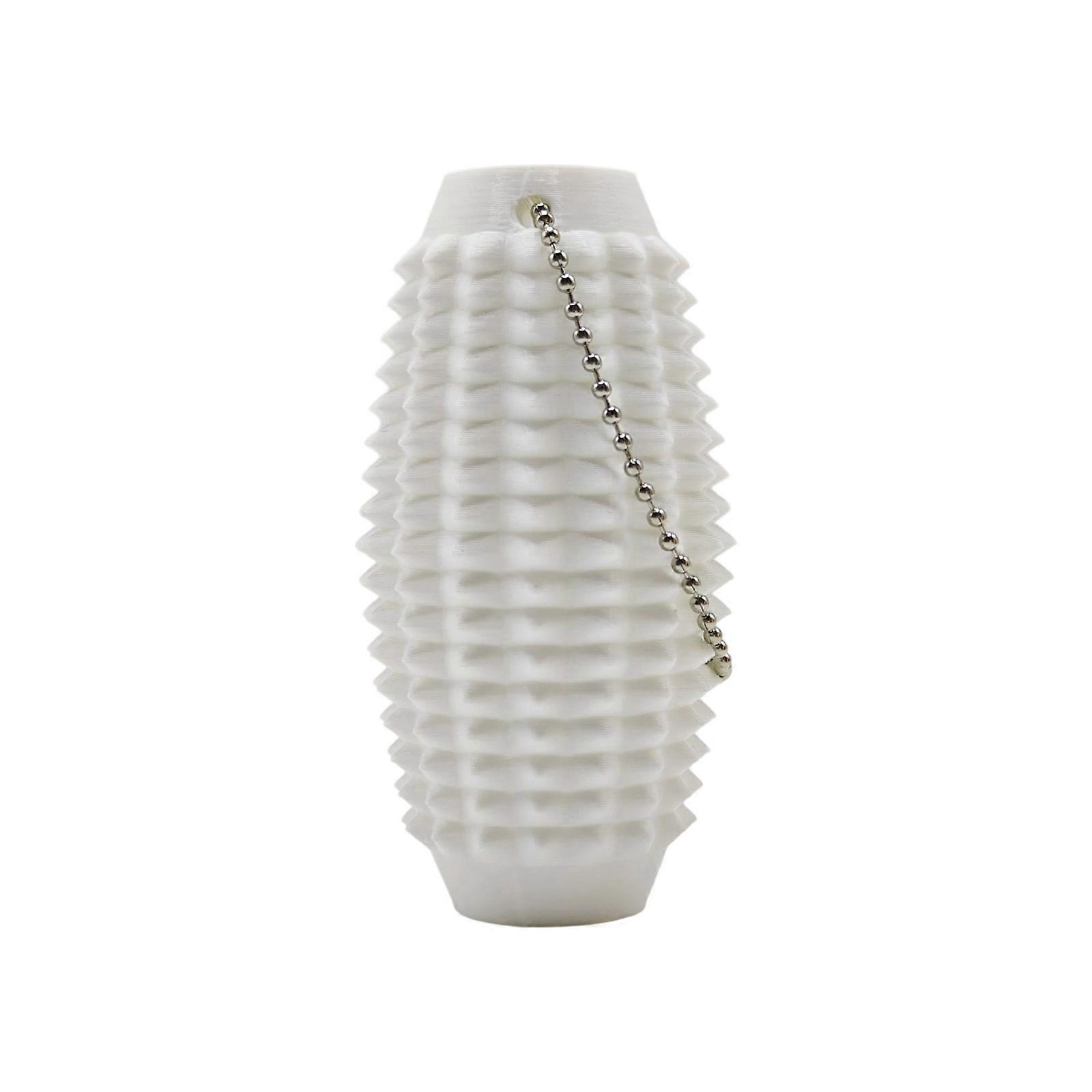 Portable Anxiety Relief Keychain Fidgets Toy Sensory Stress Relief Tool For Adults With Spiky Grippie Design  White
