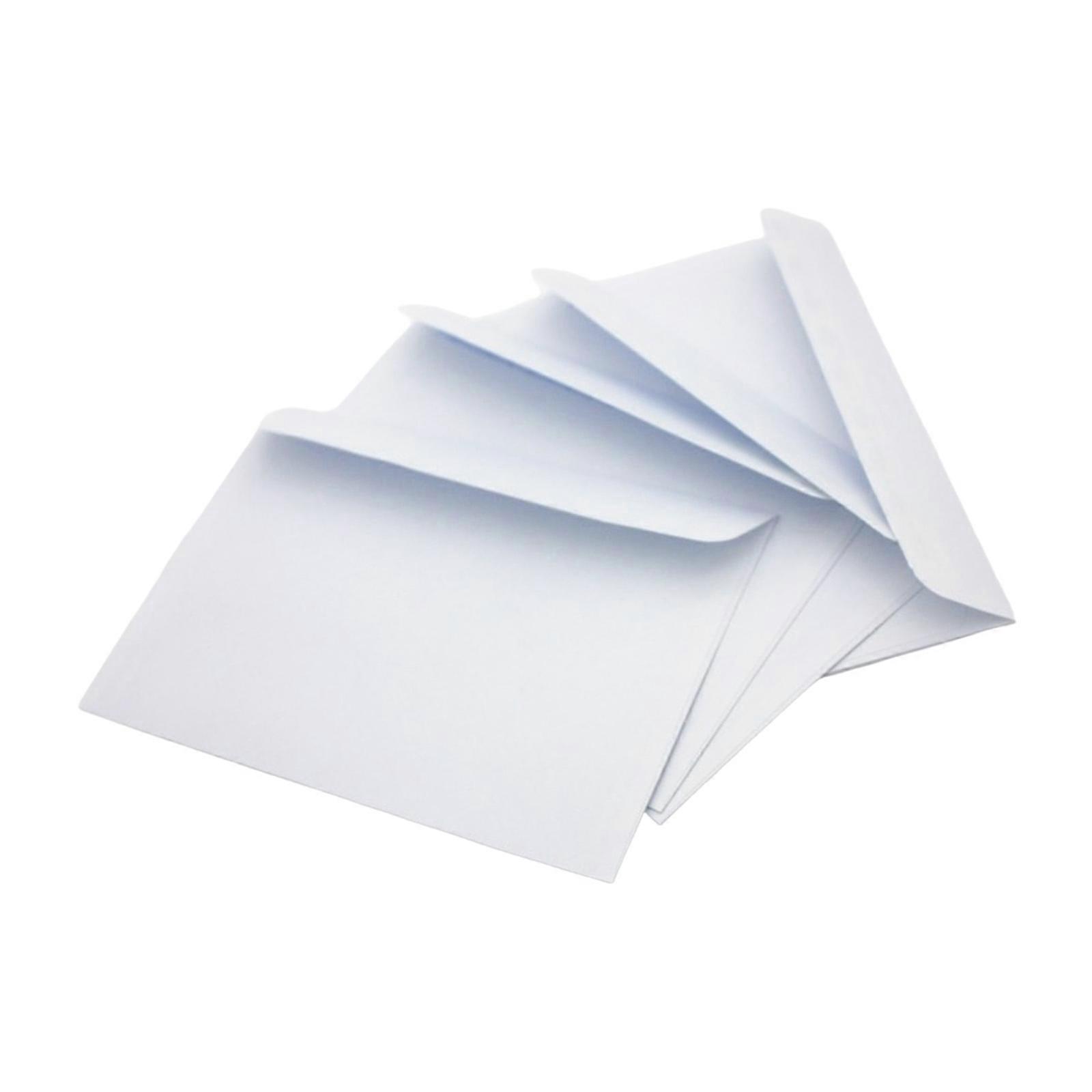50pcs White Envelopes Reinforced Double Layered Glued Paper Tear Resistant Secure Sealing For Legal Documents Multicolor