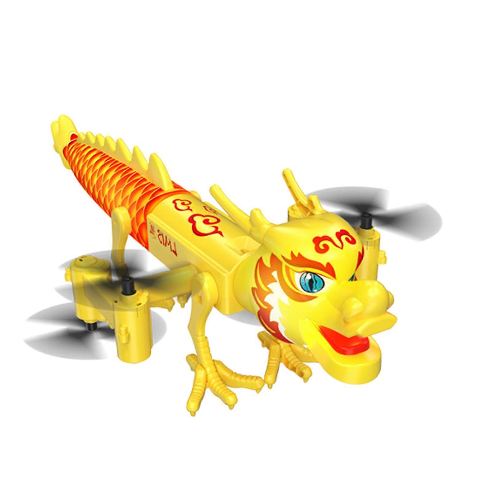 Remote Control Quadcopter Aircraft Toy Dragon Plane 4Axis Flying Toy Easy Operate  Plane for Beginner Boy Multicolor