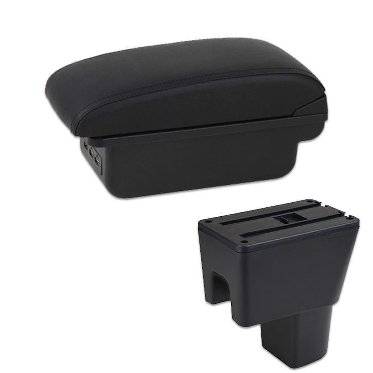 Double Layer 3USB Box Support for CELERIO Armrest Box Car Armrest Auto Storage Box Interior Car Acce