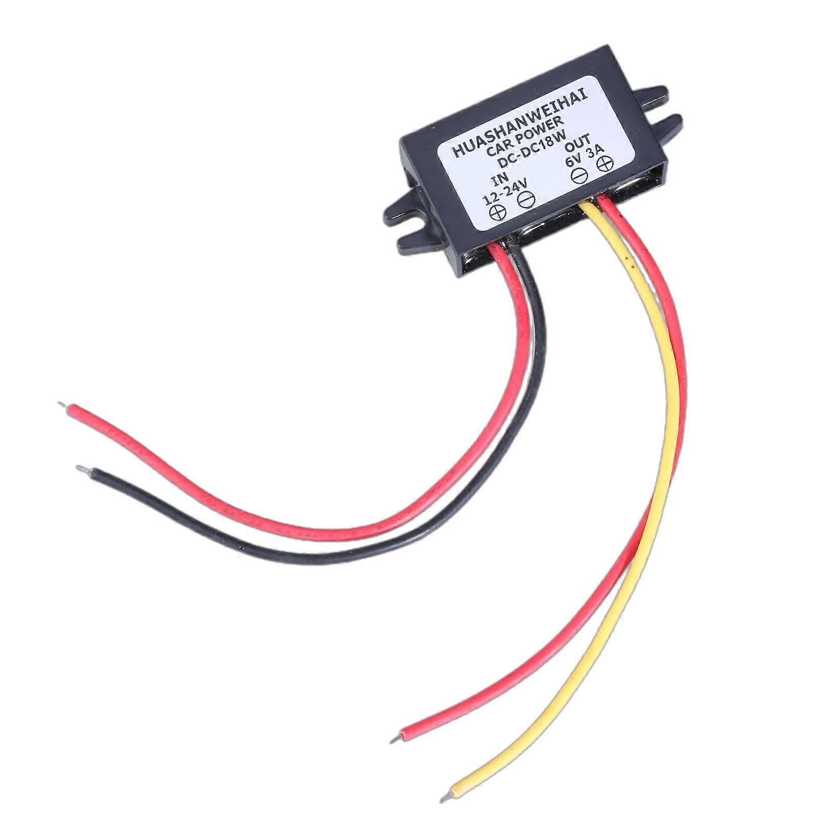 Convertidores impermeables Buckk 12 ~ 24V a 6V 3A 2A 1A Módulo de conversión de fuente de alimentación para pantalla LED de automóvil, motor multicolor