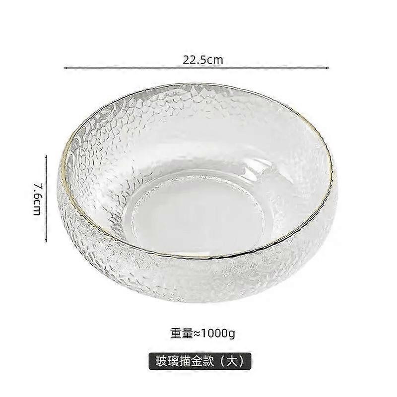 Tableware Salad Plates - L-Transparent gold