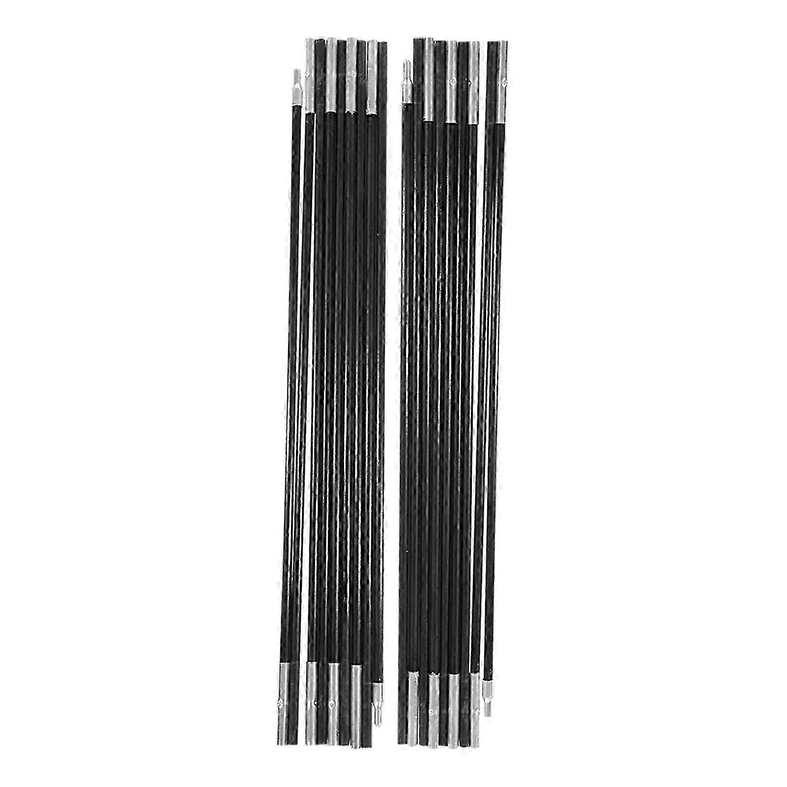 Fibreglass Tent Pole, 4.9 m, Replacement Tent Poles, 9 Sections, Camping Tent Pole Set