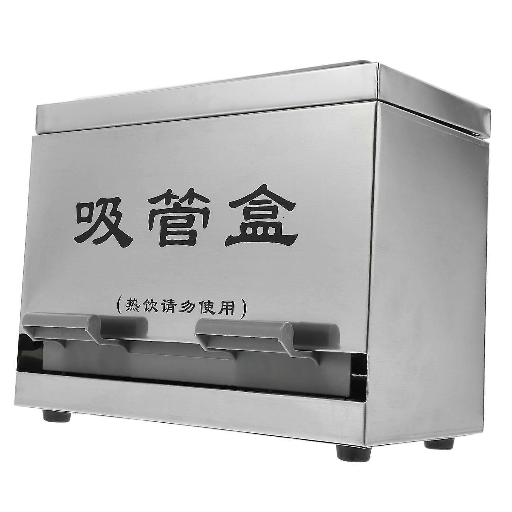 Straw Dispenser with Adjustable Outlet for Restaurant Countertop, Durable Hygienic Straw Holder