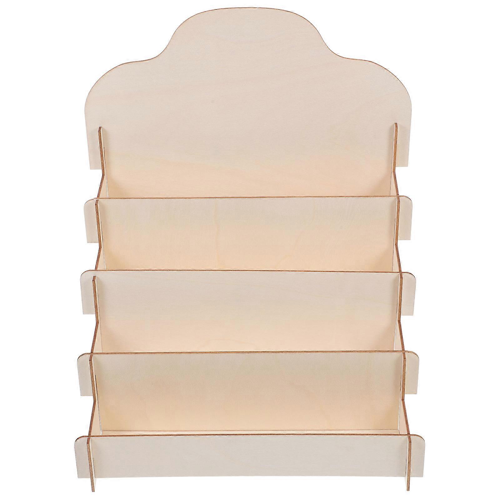 Wood Tiered Display Stand for Display Greeting Card and Poster Rack