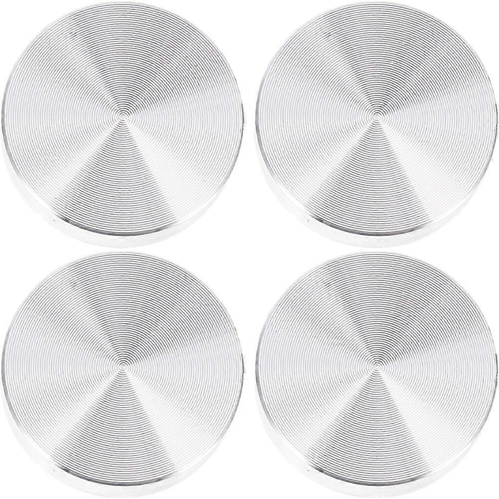 Round Aluminum Disc Adapter for Glass Table Use Silver Pieces