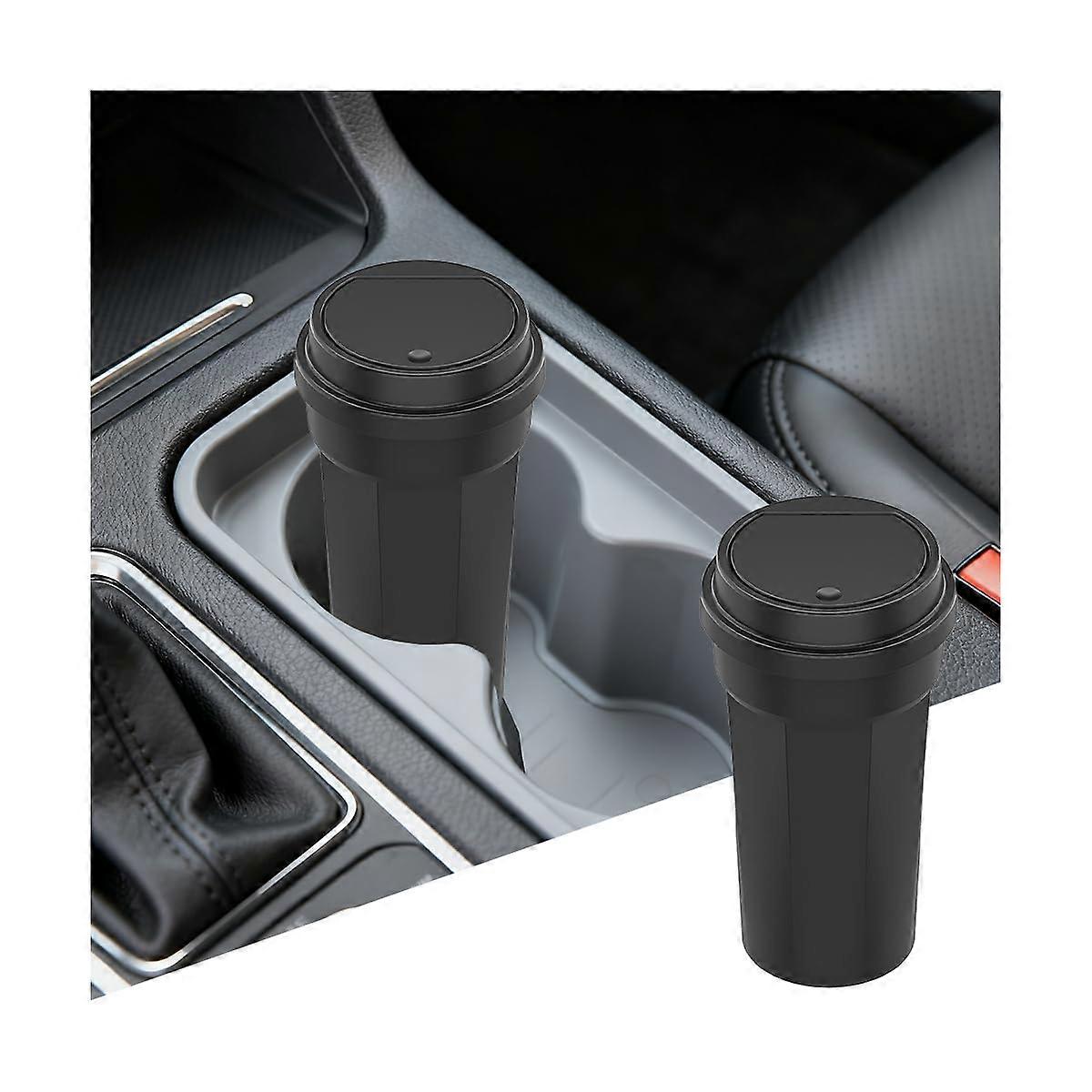 Car Trash Can with Lid, Leakproof Cup Holder Garbage Bin for Cars Trucks RV, Easy Clean