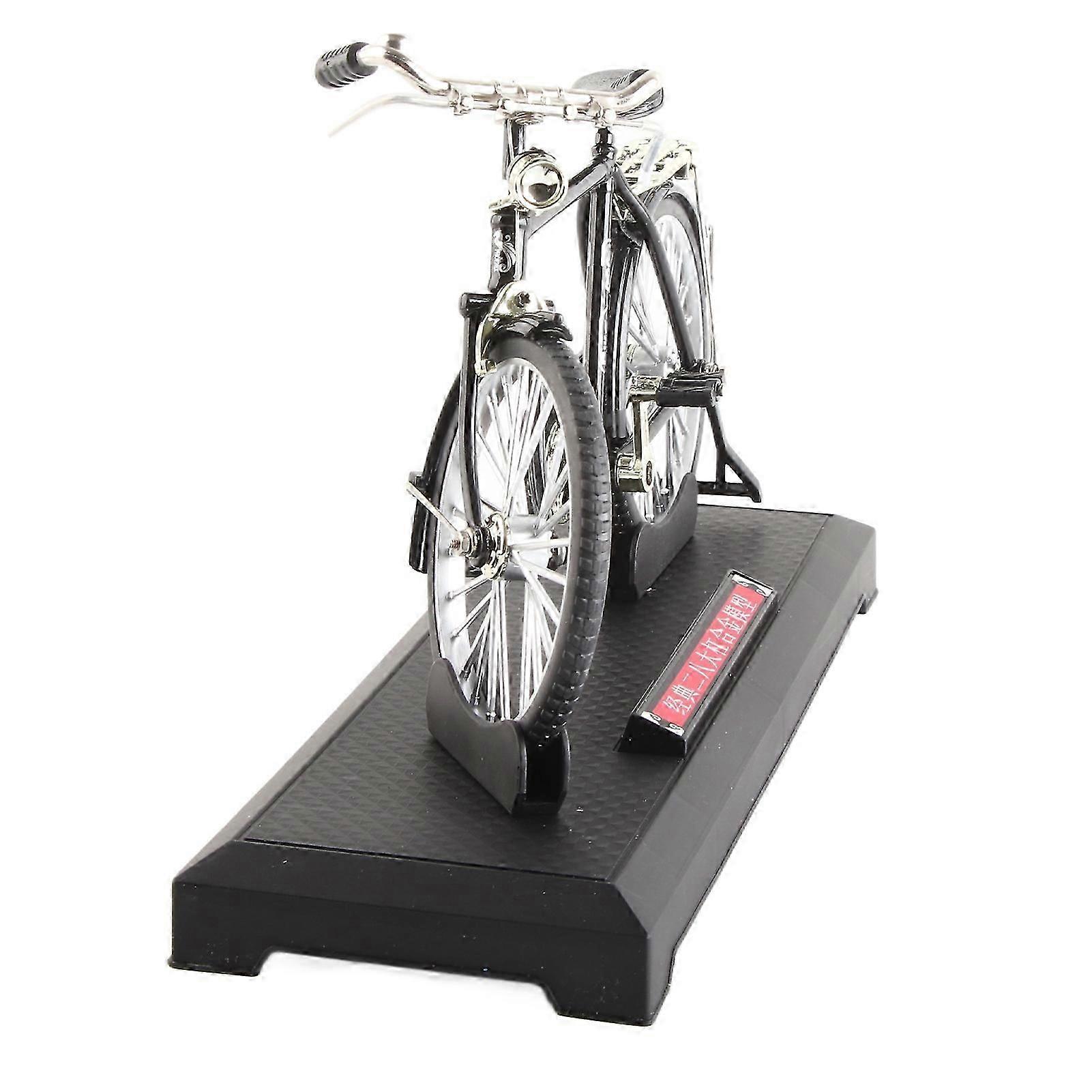 Alloy Bicycle Model Vintage Miniature Simulation Collection Free Standing Bike Model with Inflator Briefcase
