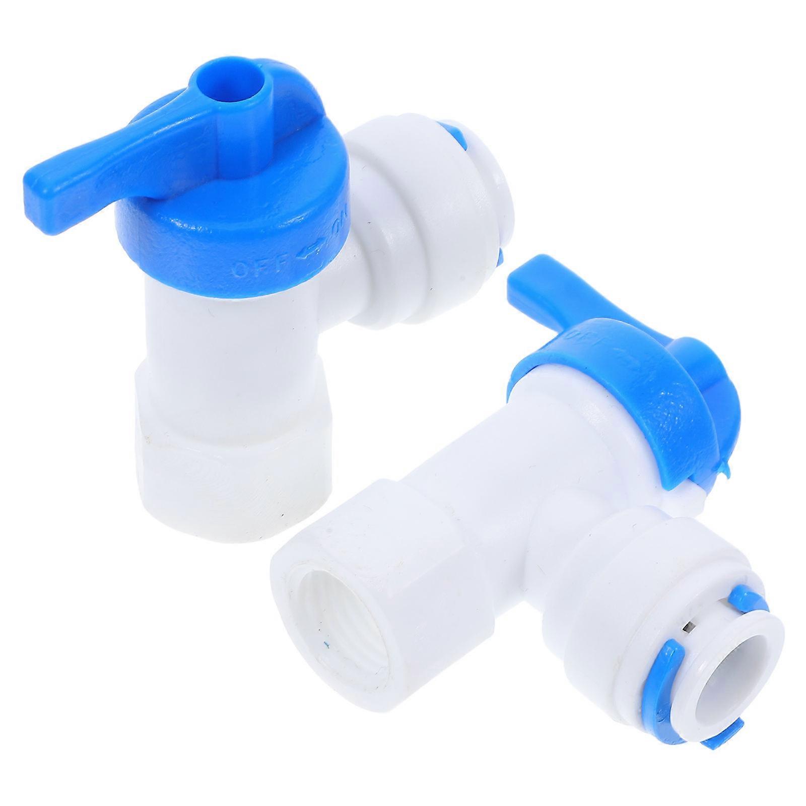 Water Tank Ball Valve Reverse Osmosis 2Pcs Pressurization Valve Quick Connect
